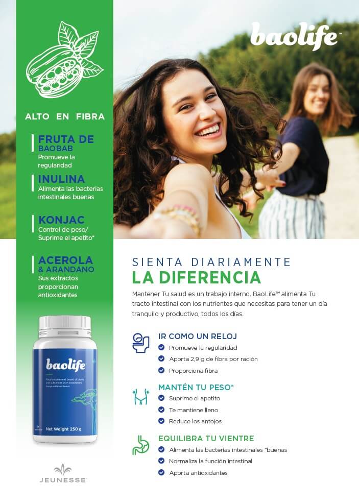 BAOLIFE JEUNESSE ¿Para qué sirve, beneficios, ingredientes, como usar, donde comprar?