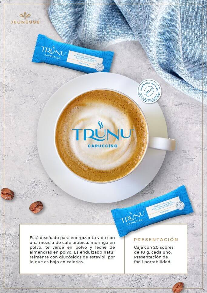 TRUNU CAPUCCINO JEUNESSE ¿Para qué sirve, beneficios, ingredientes, como usar, donde comprar?