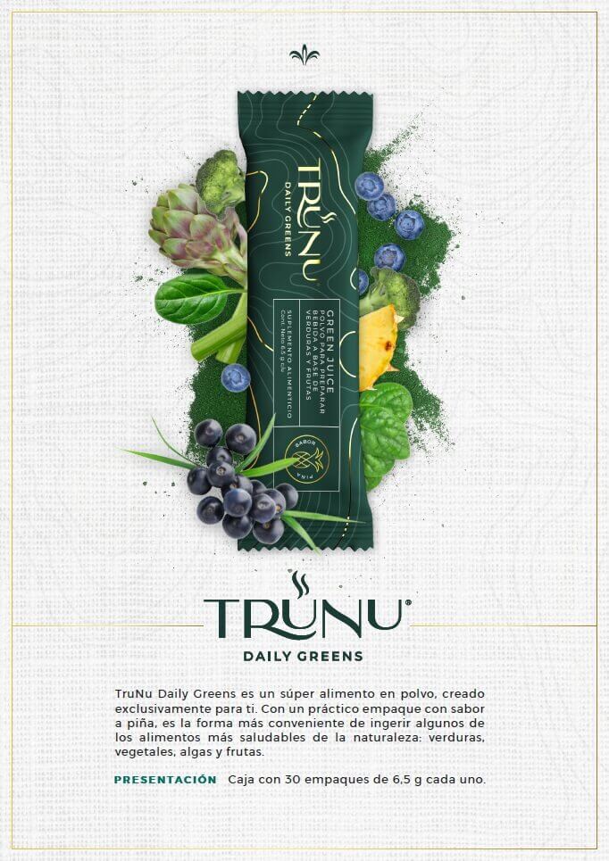 TRUNU DAILY GREENS JEUNESSE ¿Para qué sirve, beneficios, ingredientes, como usar, donde comprar?